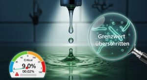 Trinkwasser Grenzwert überschritten, Laborbefund Wasser positiv, Sanierung Trinkwasserinstallation, Informationspflicht Mieter, Maßnahmen Gesundheitsamt